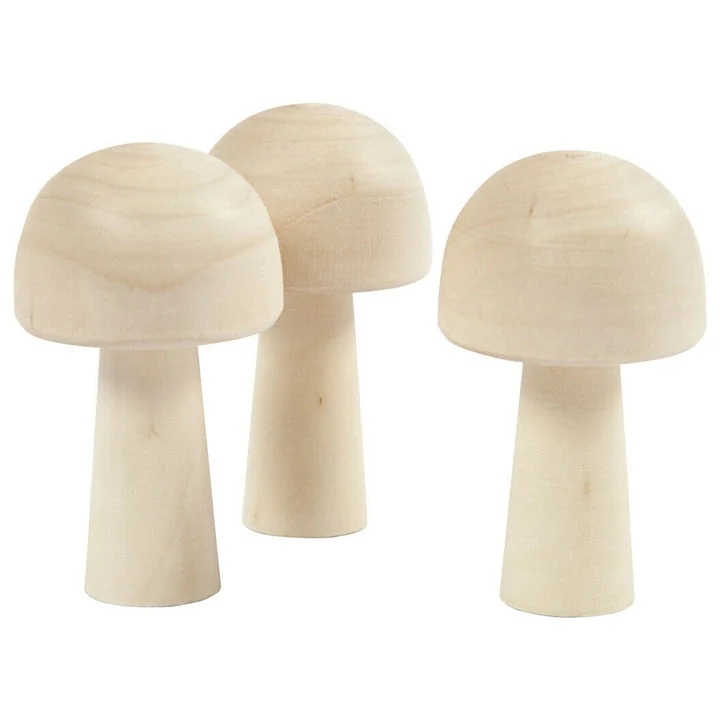 Wooden Mushrooms for Decorating