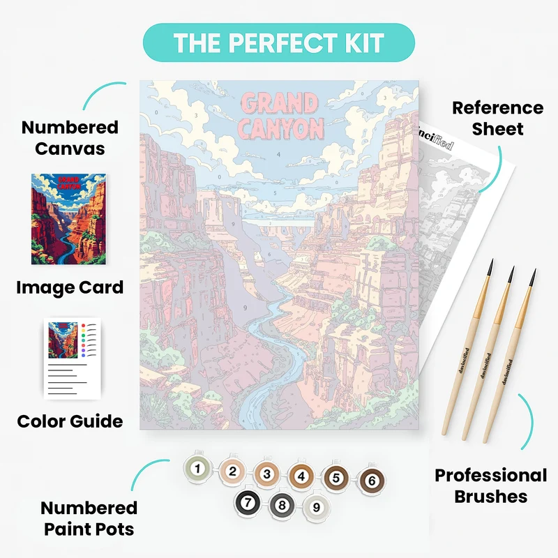Grand Canyon National Park Vista - Paint by Numbers Kit