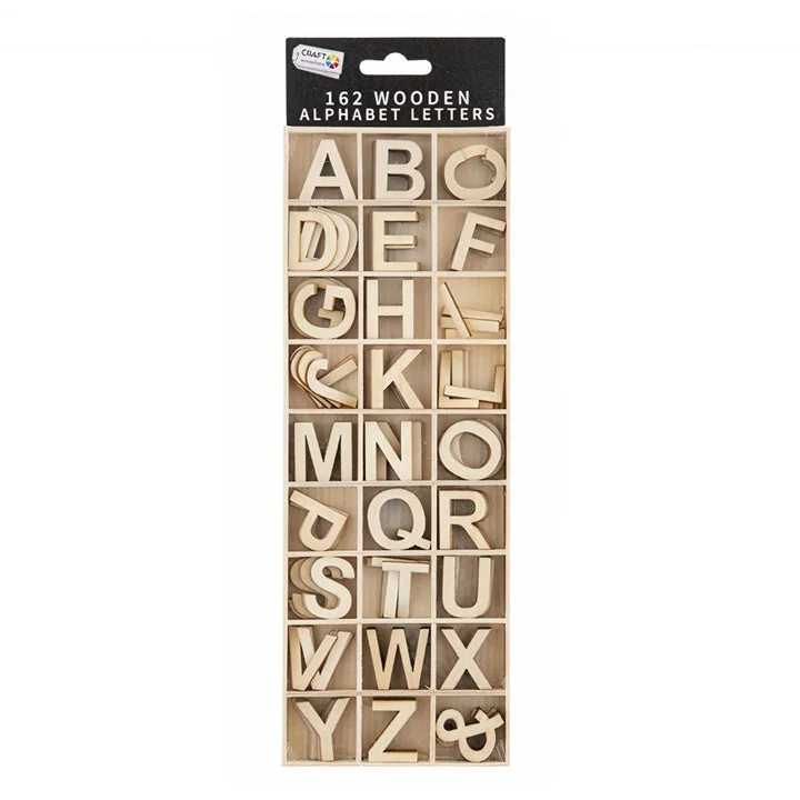 Wooden Alphabet Letters - Set of 162