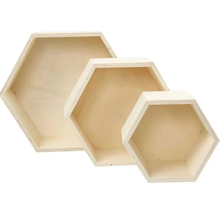 Wooden Storage Boxes, Set of 3