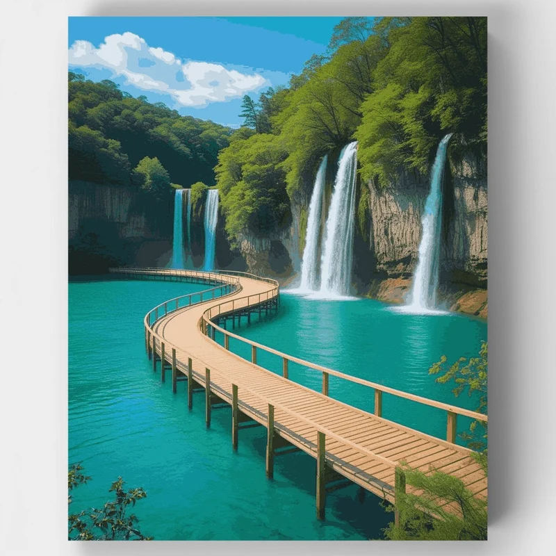 Plitvice Lakes National Park - Paint by Numbers Kit