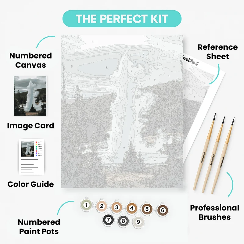 Yellowstone Geyser Eruption - Paint by Numbers Kit