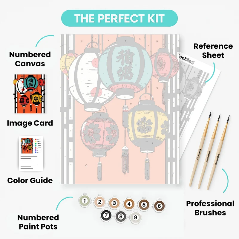Chinese Lanterns Festival - Paint by Numbers Kit