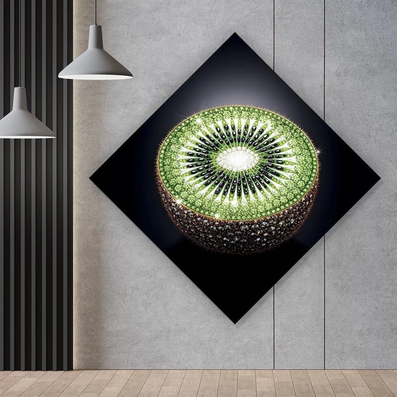Poster Funkelnde edle Kiwi Raute