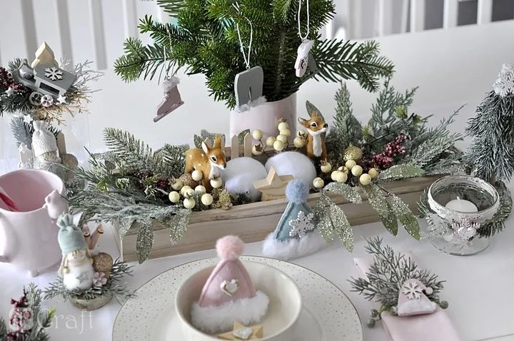Wooden Decorative Ornaments with Christmas Motifs, Set of 12