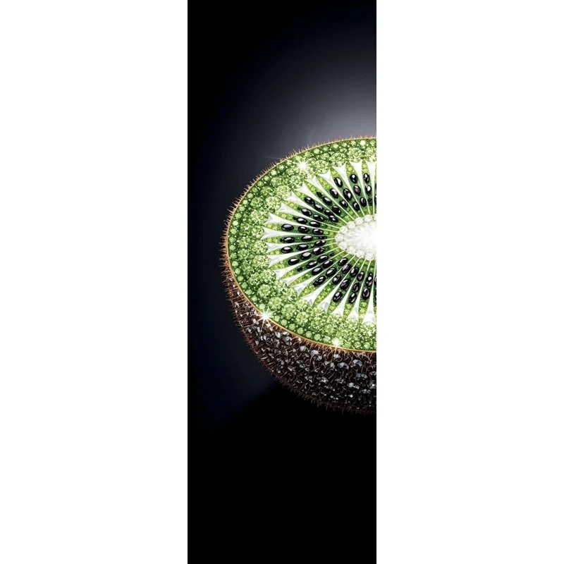 Acrylglasbild Funkelnde edle Kiwi Panorama Hoch