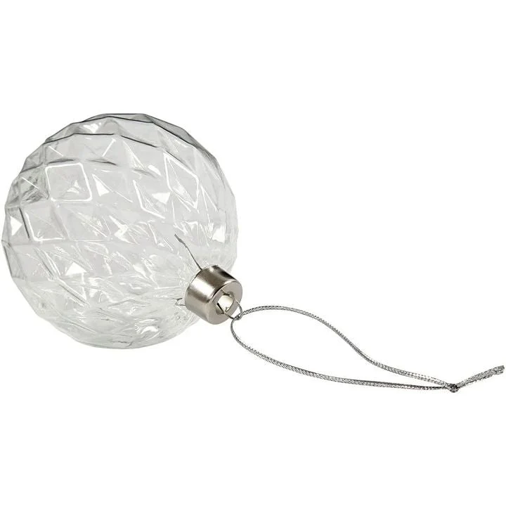 Glass Christmas Ornaments, Set of 4