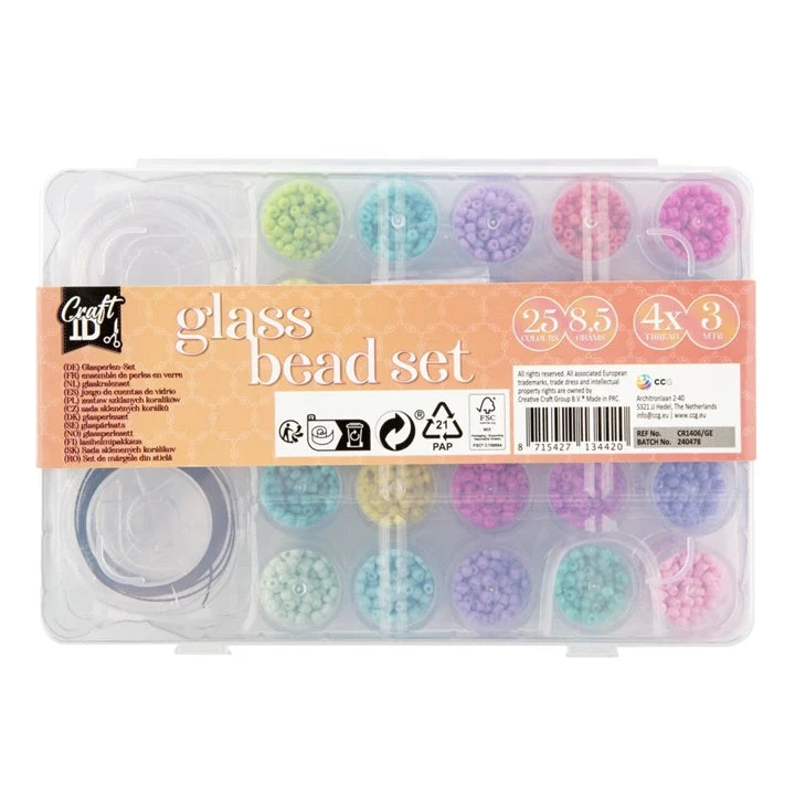 Glass Beads in 25 Colors
