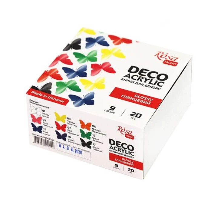 ROSA Talent Deco Gloss Acrylic Paints 9 x 20 ml