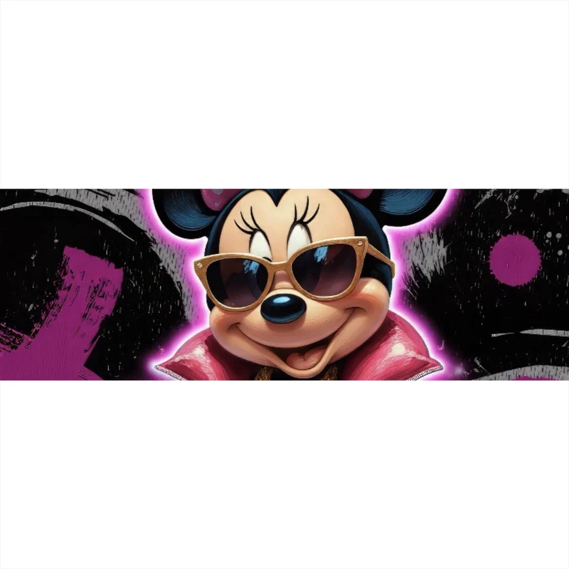 Poster Zeichentrickfigur Fashion mit Sonnenbrille und Jacke No.4 Panorama