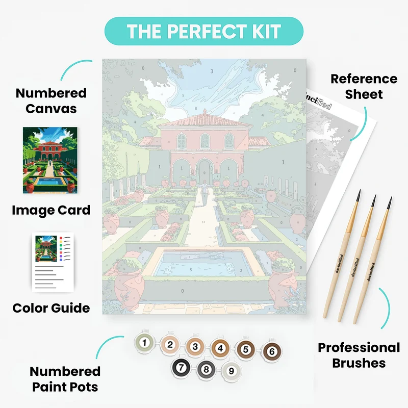 Mediterranean Garden Villa - Paint by Numbers Kit