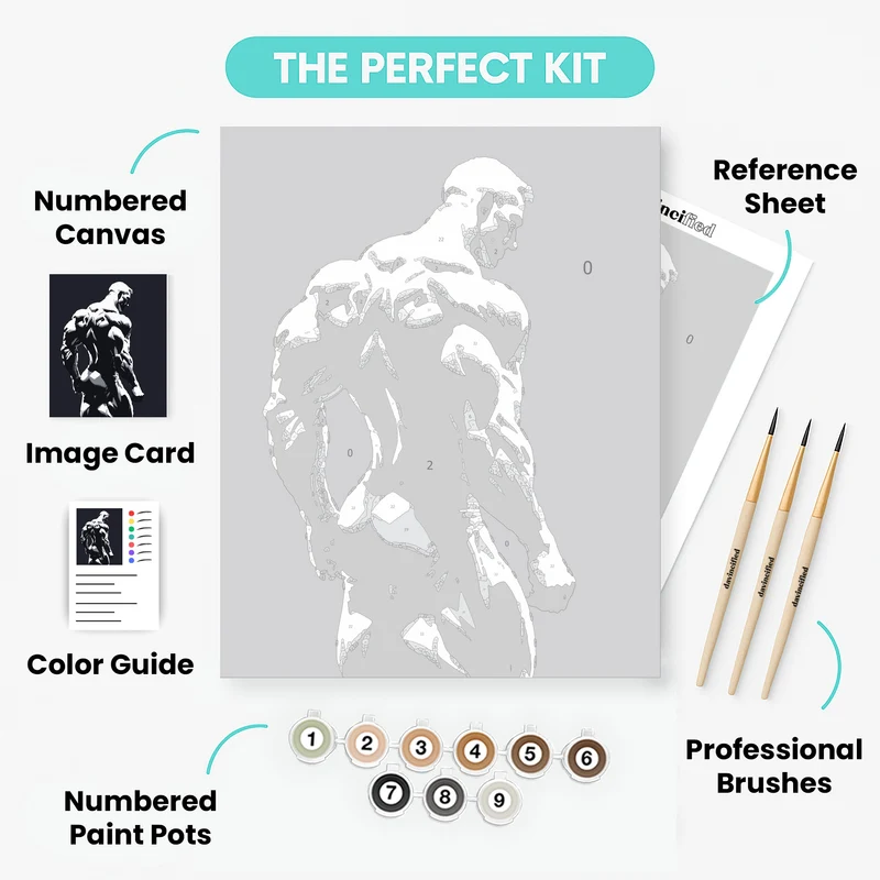 Muscular Male Figure - Paint by Numbers Kit