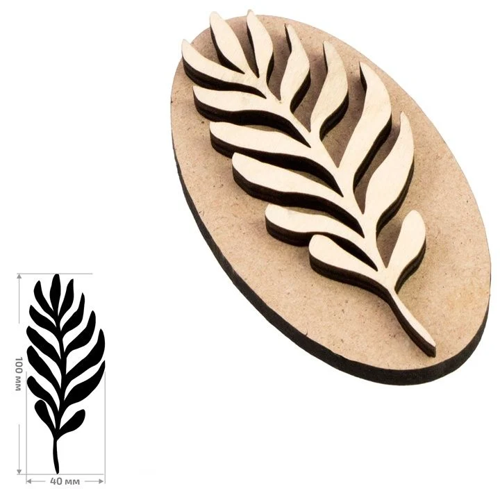 ROSA TALENT Botanical Wooden Stamp No. 6, 4x10 cm