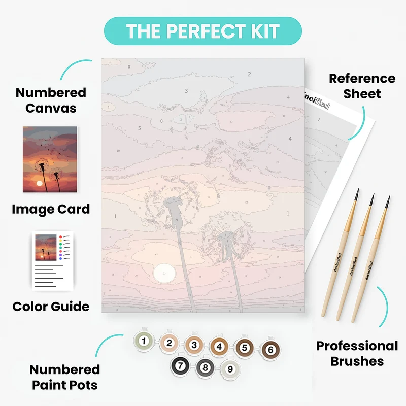 Dandelion Sunset Dreams - Paint by Numbers Kit