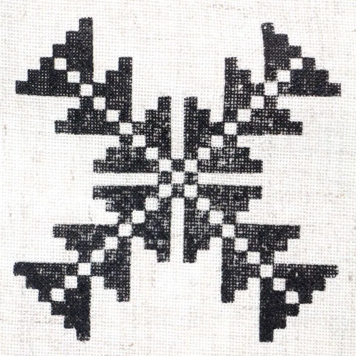 ROSA TALENT Wooden Stamp No. 3 Geometry 9x9 cm
