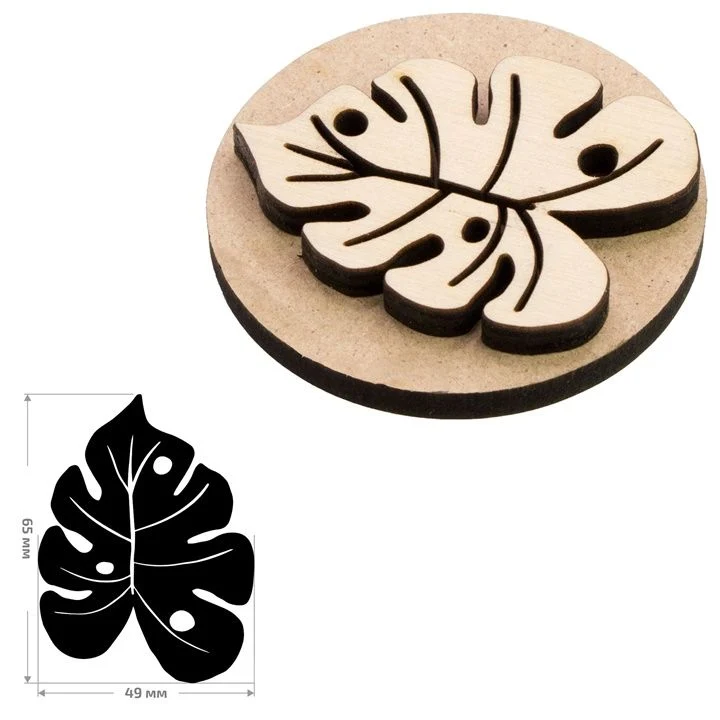 ROSA TALENT Wooden Stamp No. 18 Botanical 5x6.5 cm