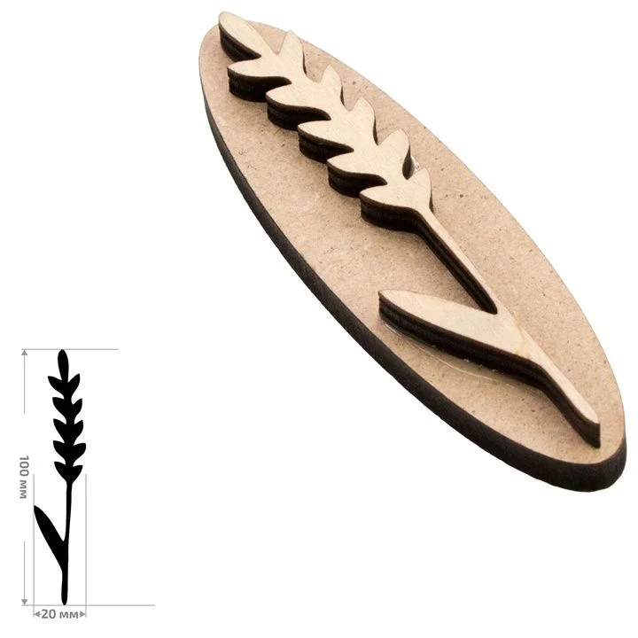 ROSA TALENT Wooden Stamp No. 17 Botanical 2x10 cm