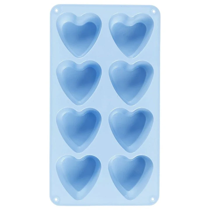 Silicone Mold, Hearts, Set of 8
