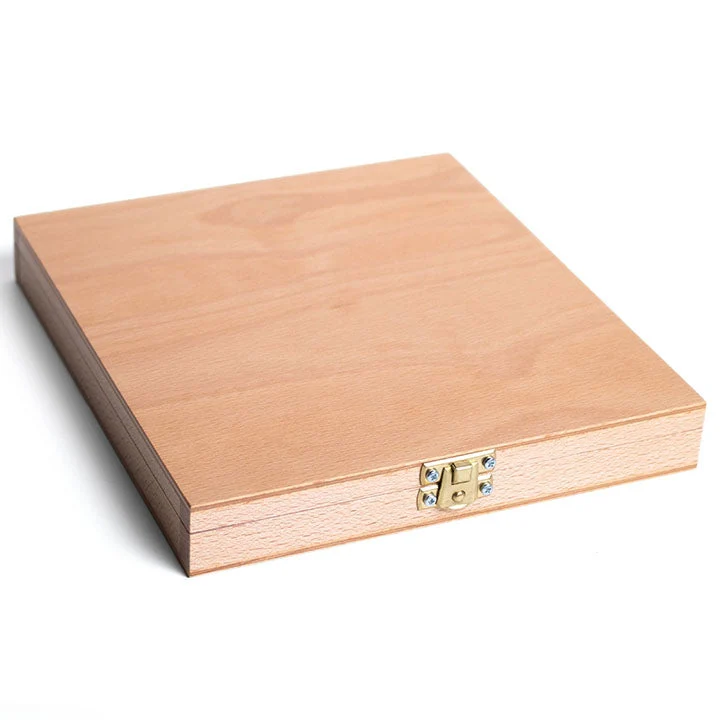 UMTON Wooden Box for Art Supplies 20.5x22.5x3 cm