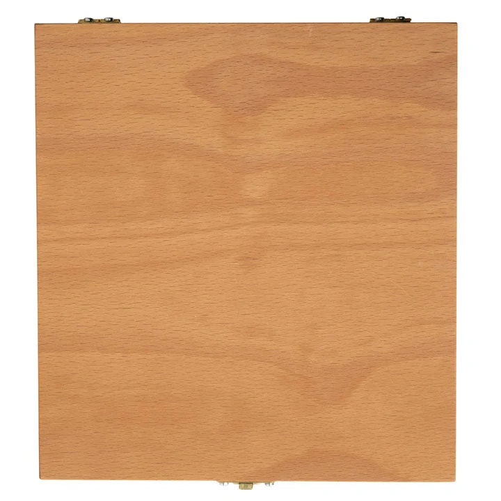 UMTON Wooden Box for Art Supplies 20.5x22.5x3 cm