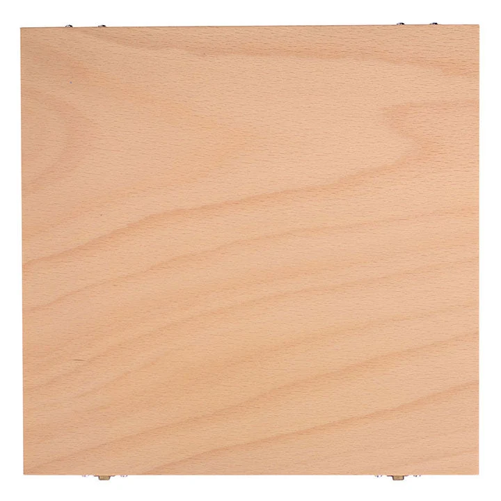 UMTON Wooden Box for Oil Paints and Accessories 26x26x2 cm