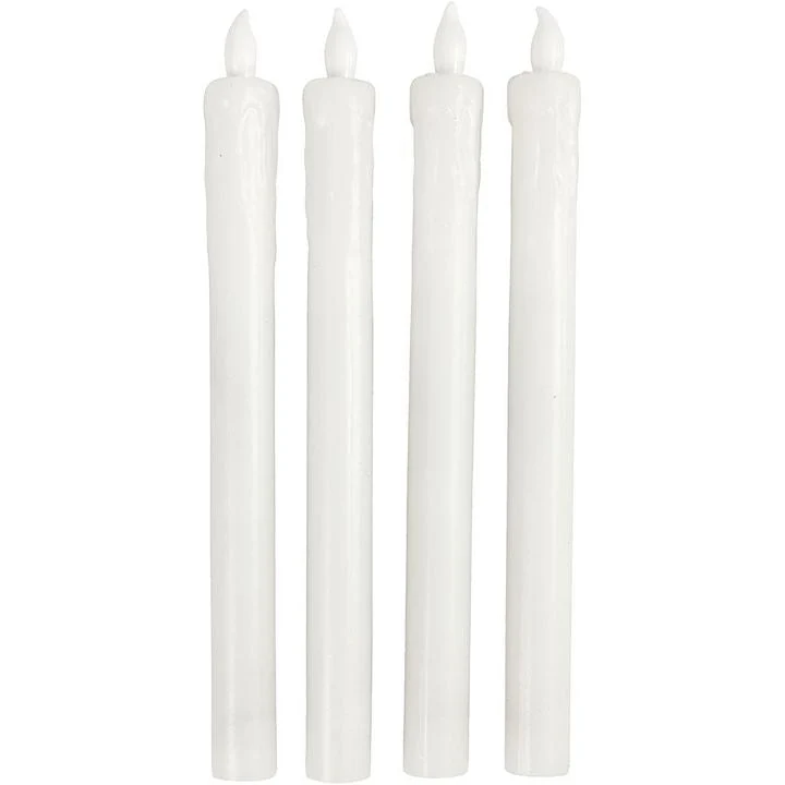 LED Tall Candles 24.5 cm - Set of 4