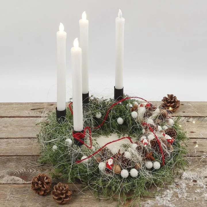 LED Tall Candles 24.5 cm - Set of 4