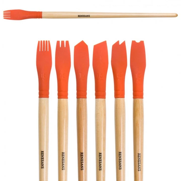 Renesans Silicone Brushes, Set of 6