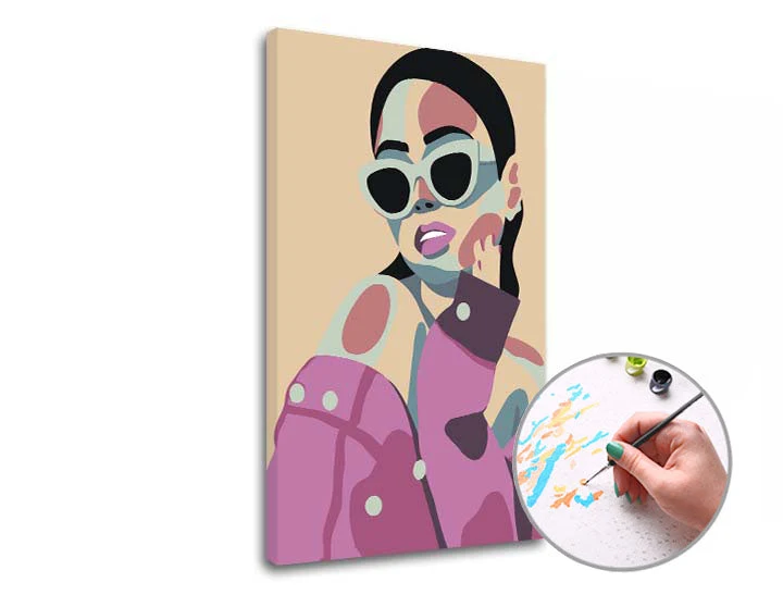 Woman's Pose Paint by Numbers | Low Difficulty