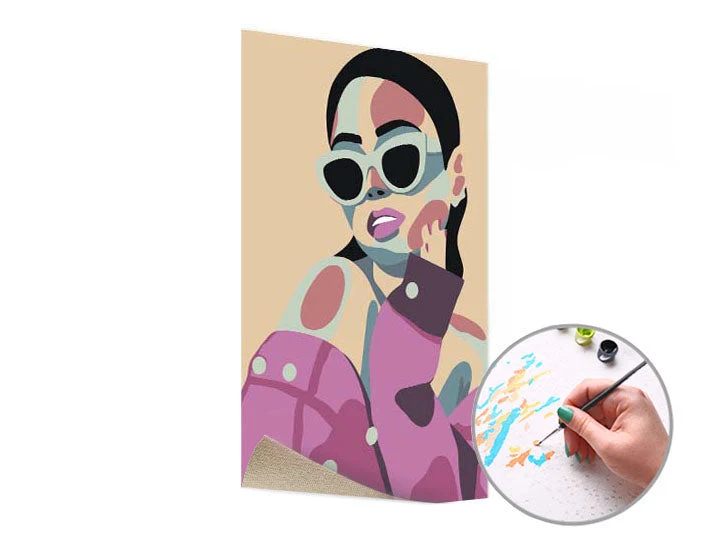 Woman's Pose Paint by Numbers | Low Difficulty