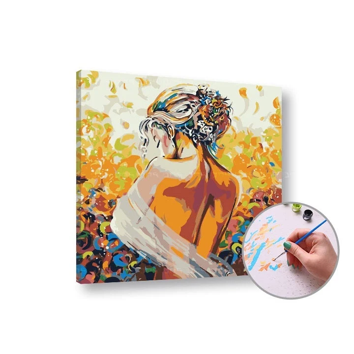 Paint by Numbers Woman, Medium Difficulty