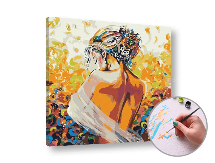 Paint by Numbers Woman, Medium Difficulty