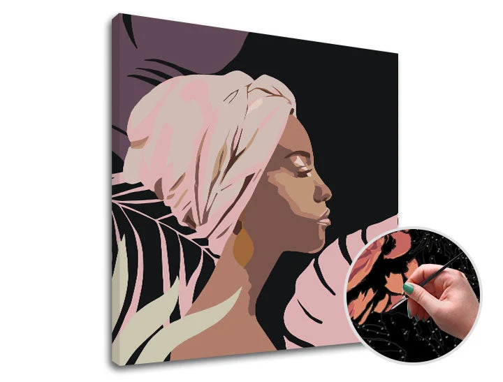 Paint by Numbers WOMAN | Low Difficulty SPECIAL BLACK EDITION