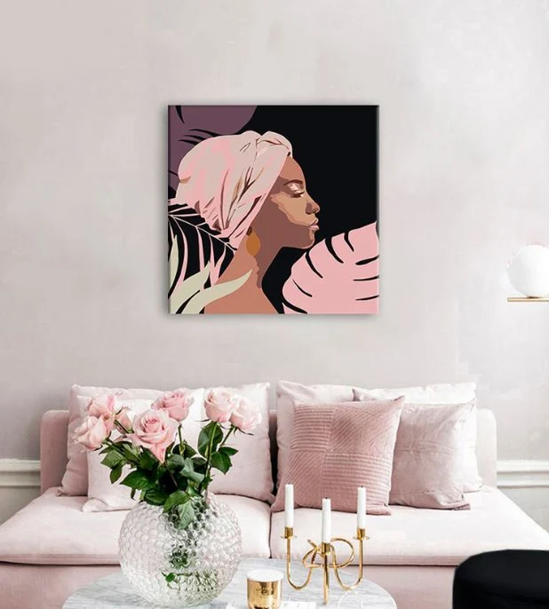 Paint by Numbers WOMAN | Low Difficulty SPECIAL BLACK EDITION