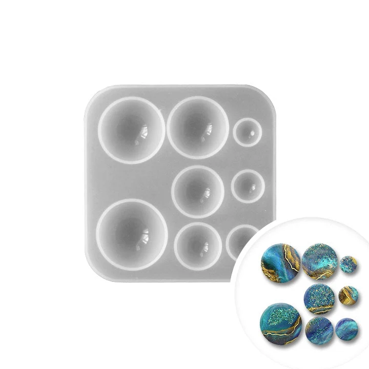 Pentart Silicone Mold for Resin, Hemispheres, 1 pc
