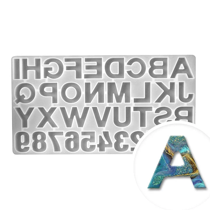 Pentart Silicone Resin Mold for Letters and Numbers, 1 pc