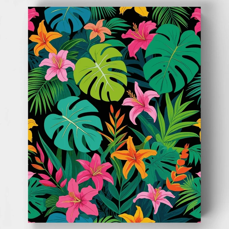 Tropical Paradise Floral - Paint by Numbers Kit