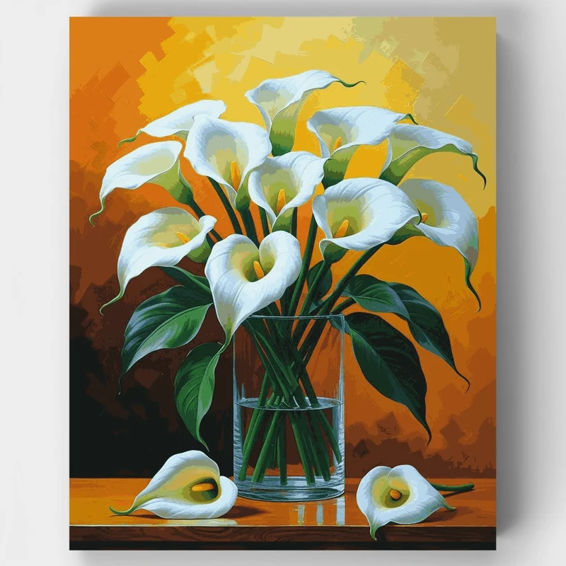 Elegant Calla Lilies Bouquet - Paint by Numbers Kit