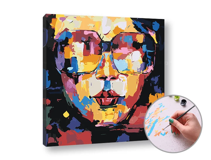 Paint by Numbers: Woman with Eyes | Low Difficulty