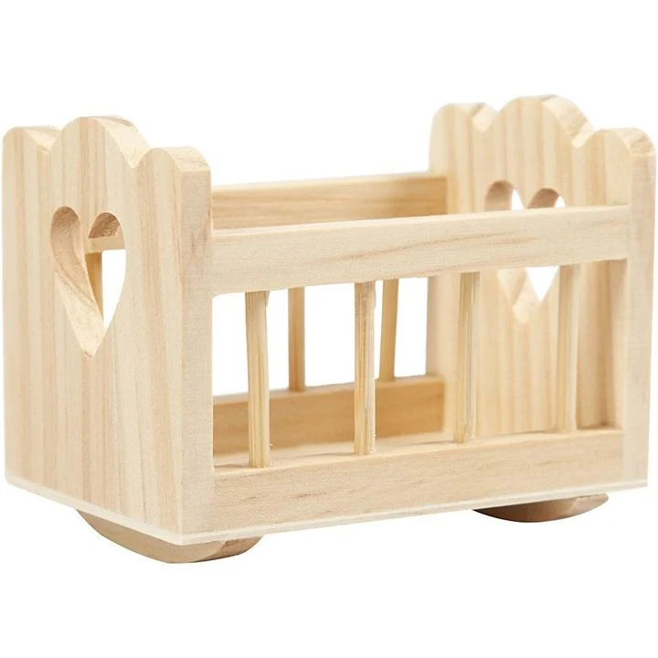 Wooden Rocking Cradle 8 x 5.5 cm