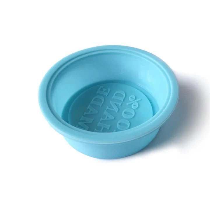 Silicone Mold for Casting, Circle + 100% Hand Made Text
