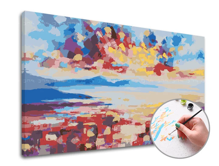 WEST Paint by Numbers: Sun Above the Mountains | Medium Difficulty