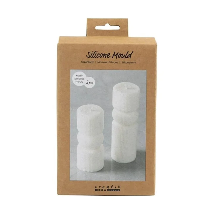 Silicone Mold - Ribbed Cylinder with Arch
