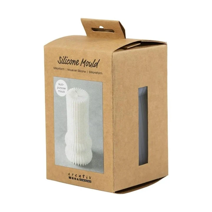 Ribbed Cylinder with Arches Silicone Mold