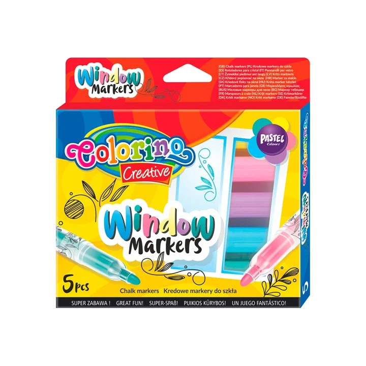 Chalk Markers for Glass, Set of 5