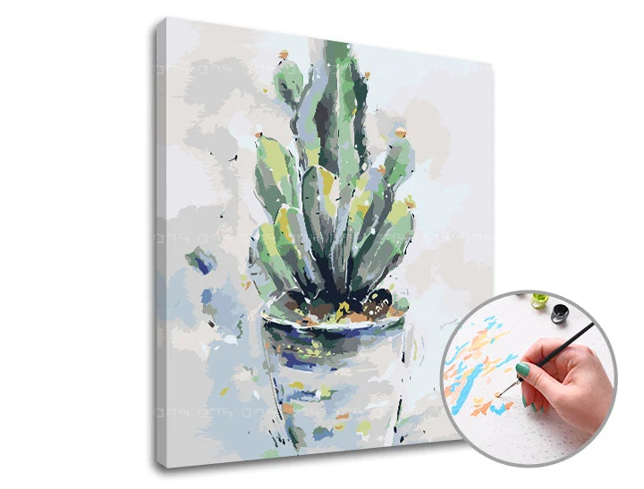 Paint by Numbers SUCULENT | Low Difficulty