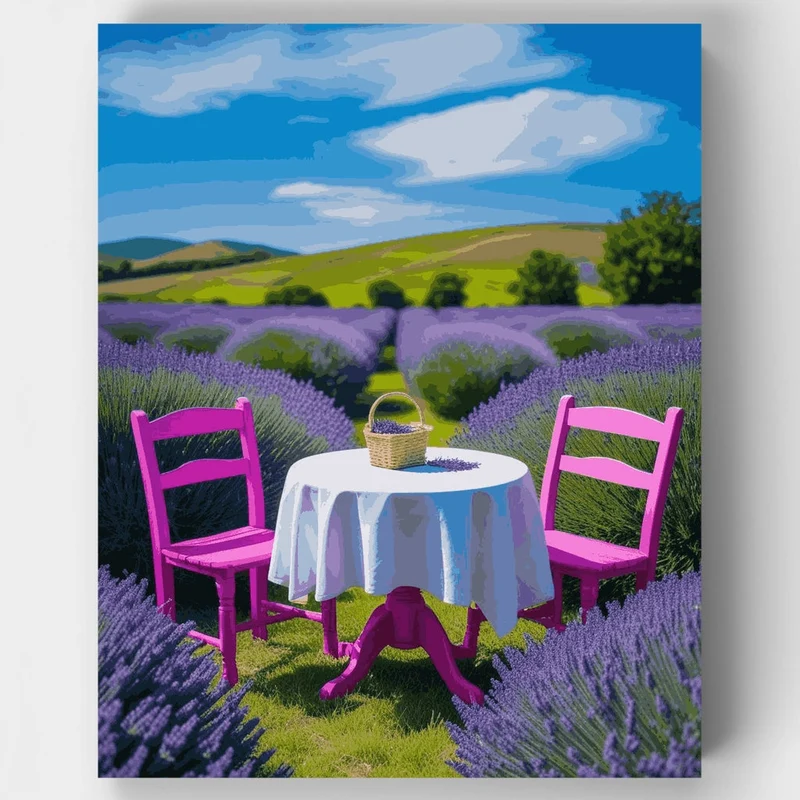 Lavender Field Picnic - Paint by Numbers Kit