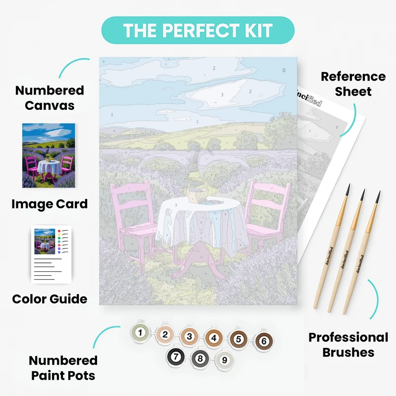 Lavender Field Picnic - Paint by Numbers Kit