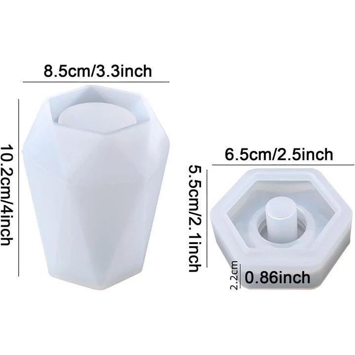 Silicone Mold for Casting a Hexagon Soap Dispenser