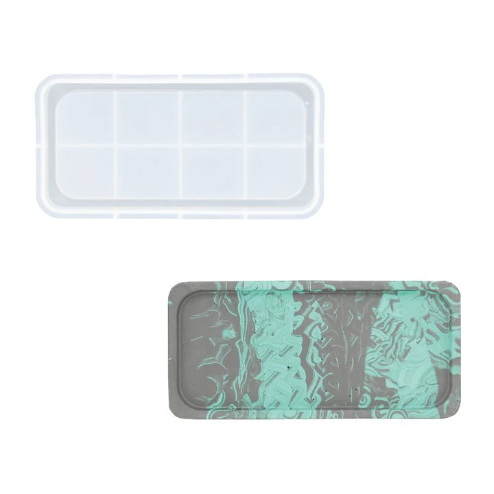 Silicone Mold for Casting, 18.2x9.3x1.2 cm, Rectangular Tray